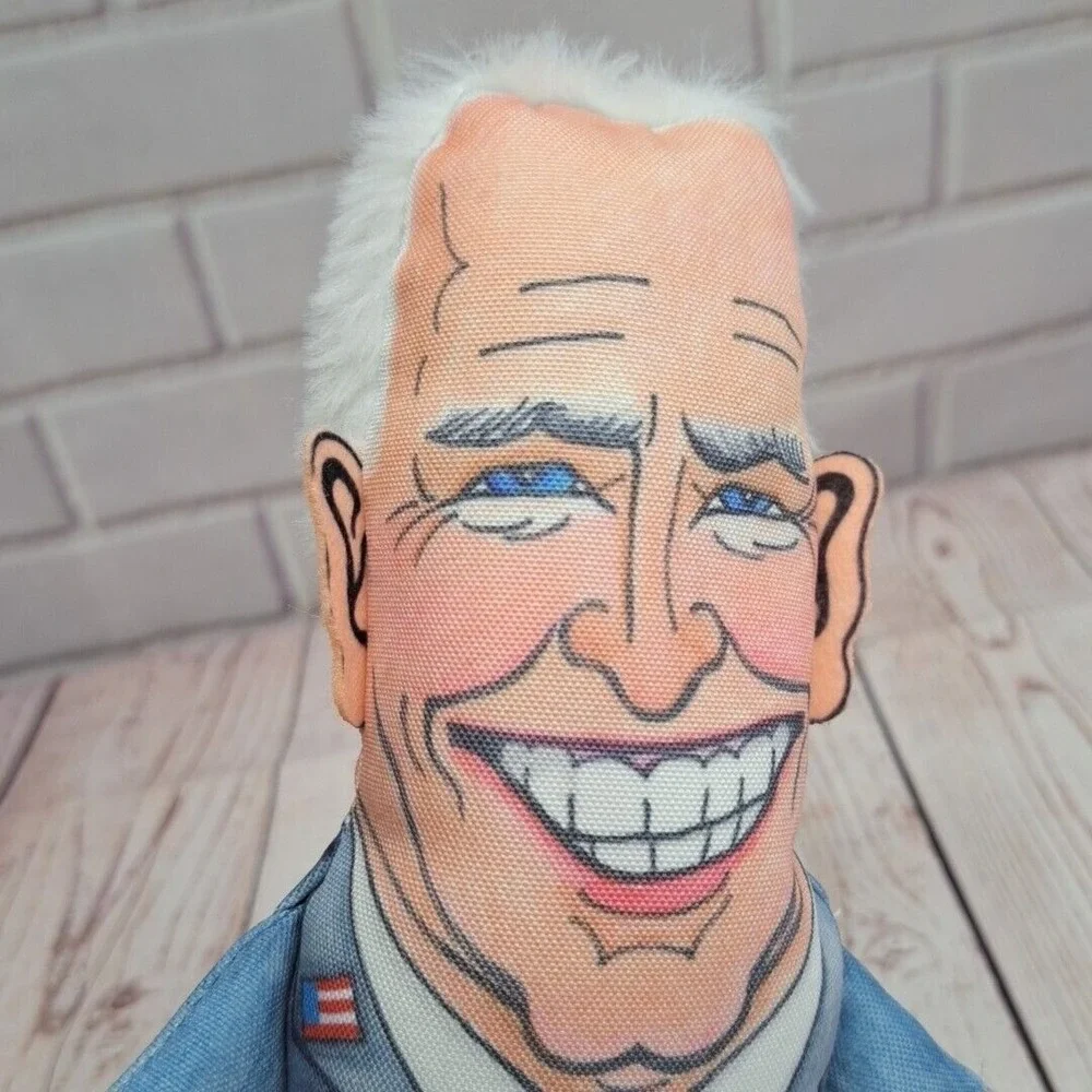 Fuzzu Funny Political Parody Joe Biden President Dog Toy Doll Figure Squeaks 12